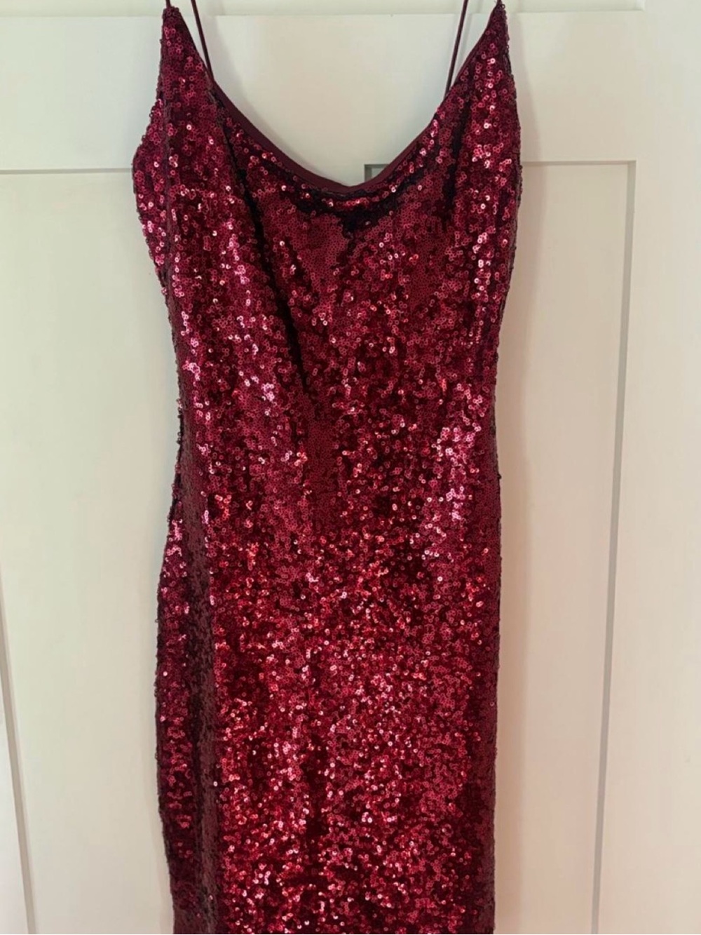 B Darlin Red Sequin Mini Dress - Picture 6 of 6